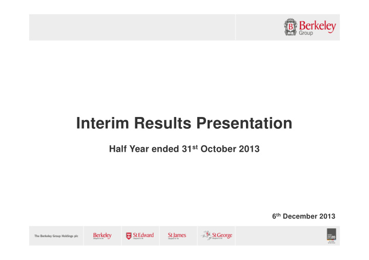 interim results presentation