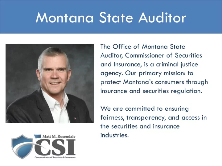 montana state auditor
