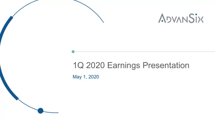 1q 2020 earnings presentation