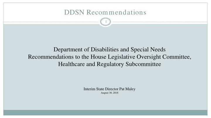 ddsn recommendations
