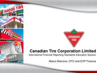 Canadian Tire Corporation Limited  International Financial Reporting Standards Education Session