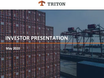 INVESTOR PRESENTATION  May 2020  1  DISCLAIMER  Forward-Looking Statements  Certain statements in