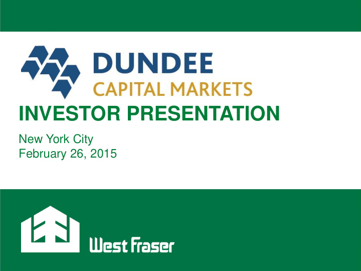 investor presentation