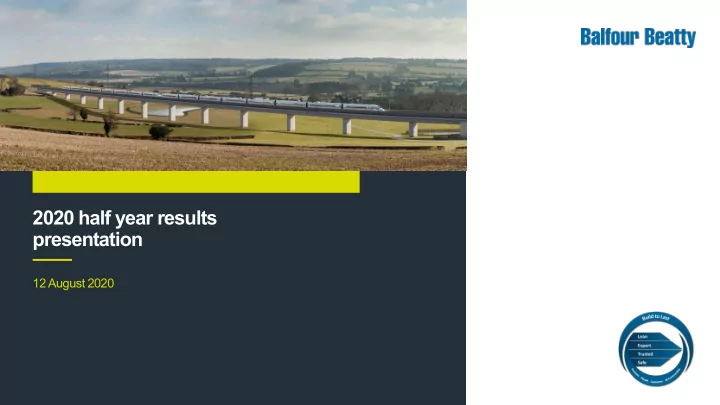 2020 half year results presentation