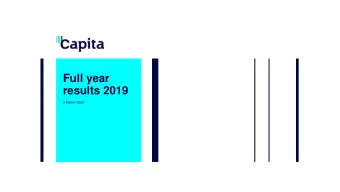 results 2019  5 March 2020  Disclaimer  This full-year results statement is prepared for and