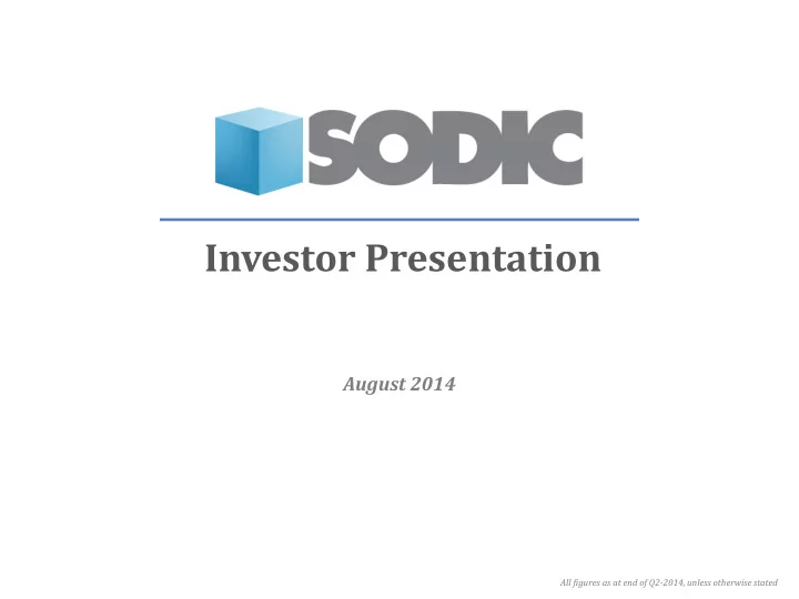 investor presentation
