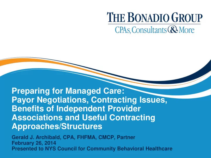payor negotiations contracting issues