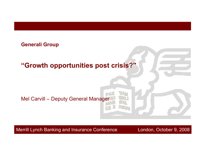 growth opportunities post crisis