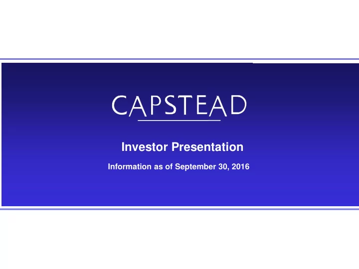 investor presentation