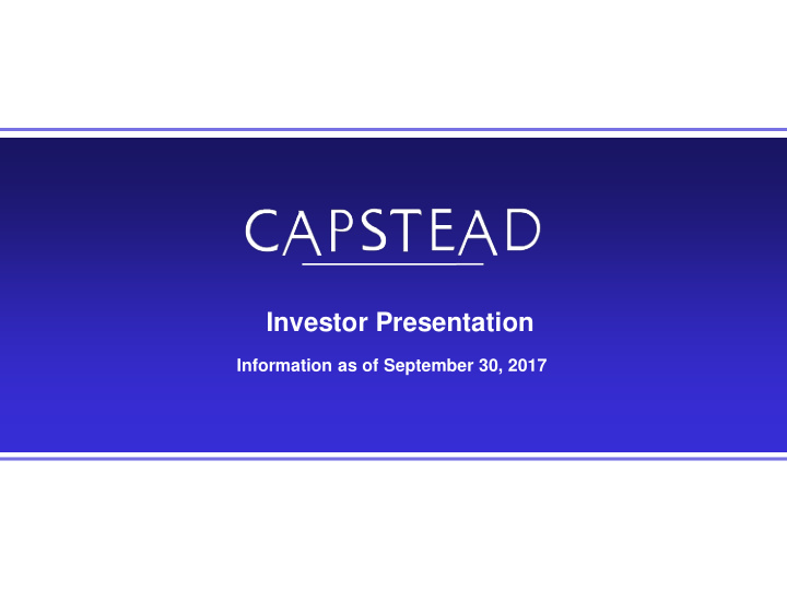 investor presentation