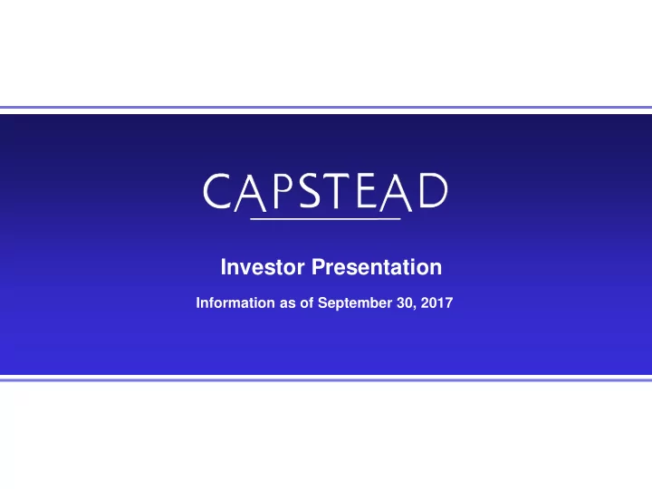 investor presentation