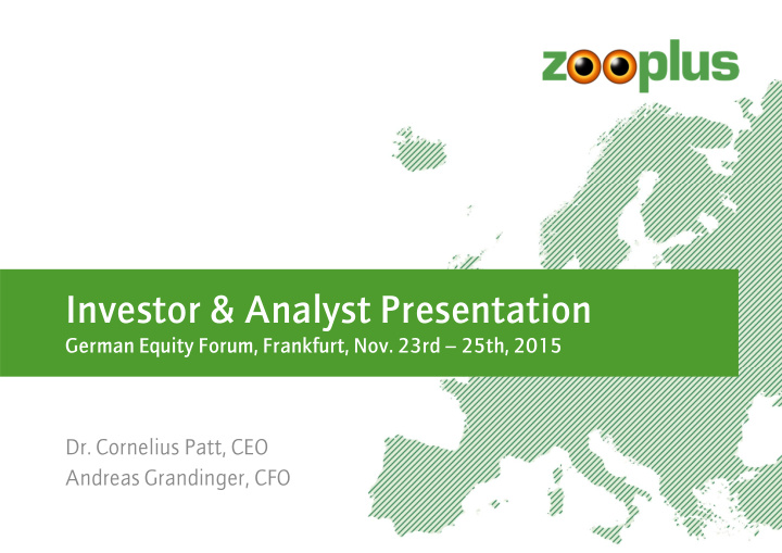 investor analyst presentation