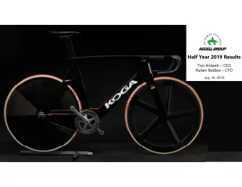 Ruben Baldew- CFO  Disclaimer  This presentation may contain forward-looking statements. These