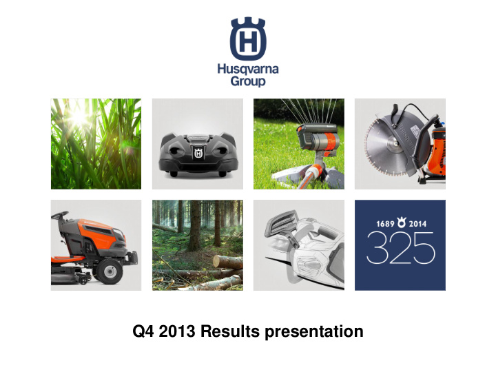 q4 2013 results presentation summary 2013