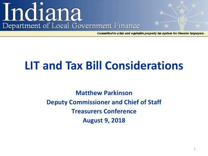 lit and tax bill considerations