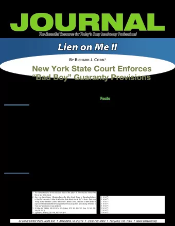 A  s a result of the fjnancial crisis of the past  commercial real estate developer, and Lightstone