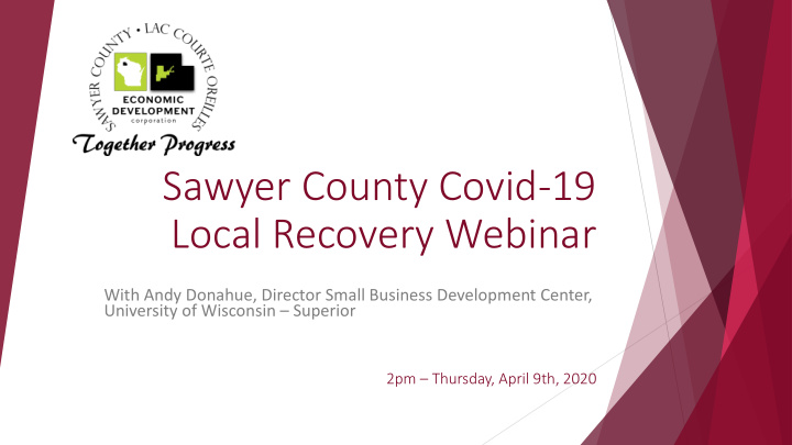 sawyer county covid 19 local recovery webinar