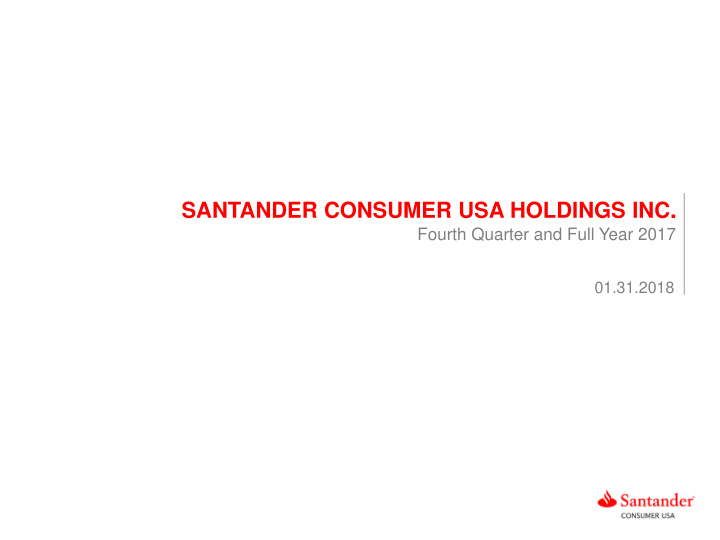 santander consumer usa holdings inc