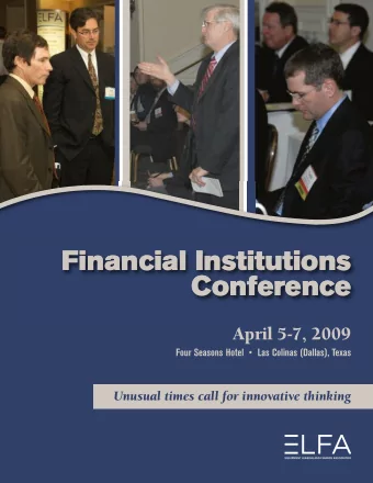 Financial Institutions  Financial Institutions  Conference  Conference  April 5-7, 2009  Four