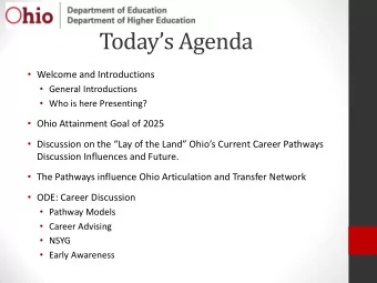 Todays Agenda  Welcome and Introductions  General Introductions  Who is here