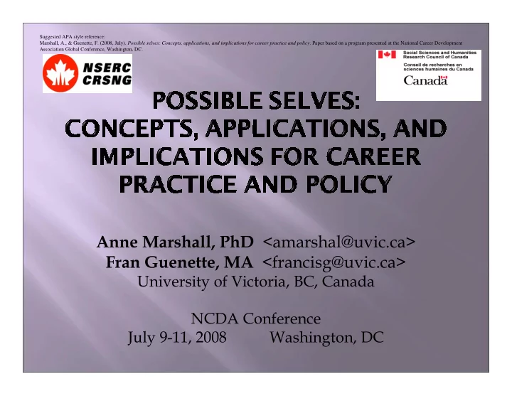 anne marshall phd amarshal uvic ca fran guenette ma