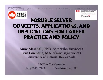 Anne Marshall, PhD &lt;amarshal@uvic.ca&gt; Fran Guenette, MA &lt;francisg@uvic.ca&gt;  University
