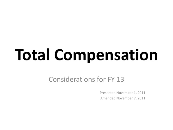 total compensation