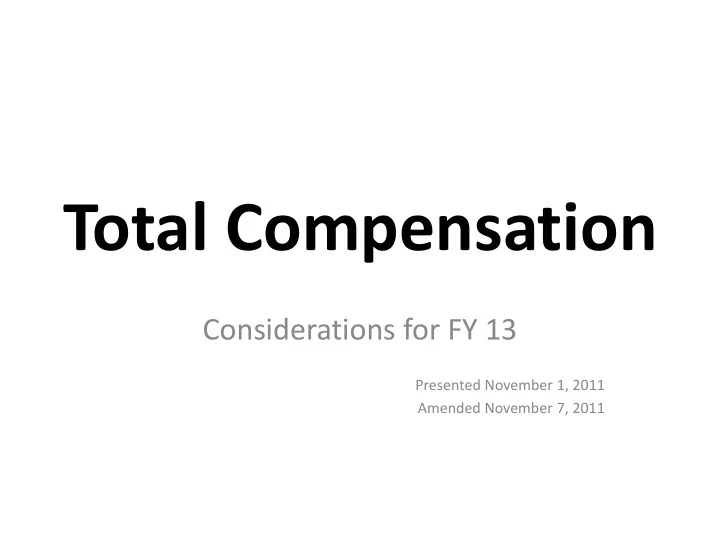 total compensation