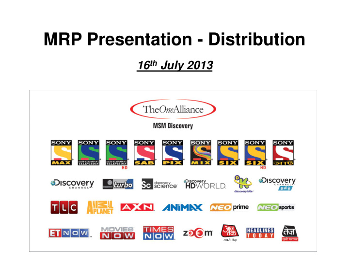 mrp presentation distribution
