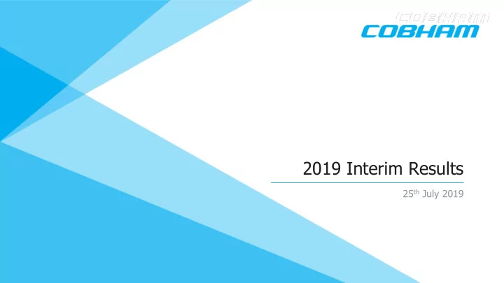 2019 interim results