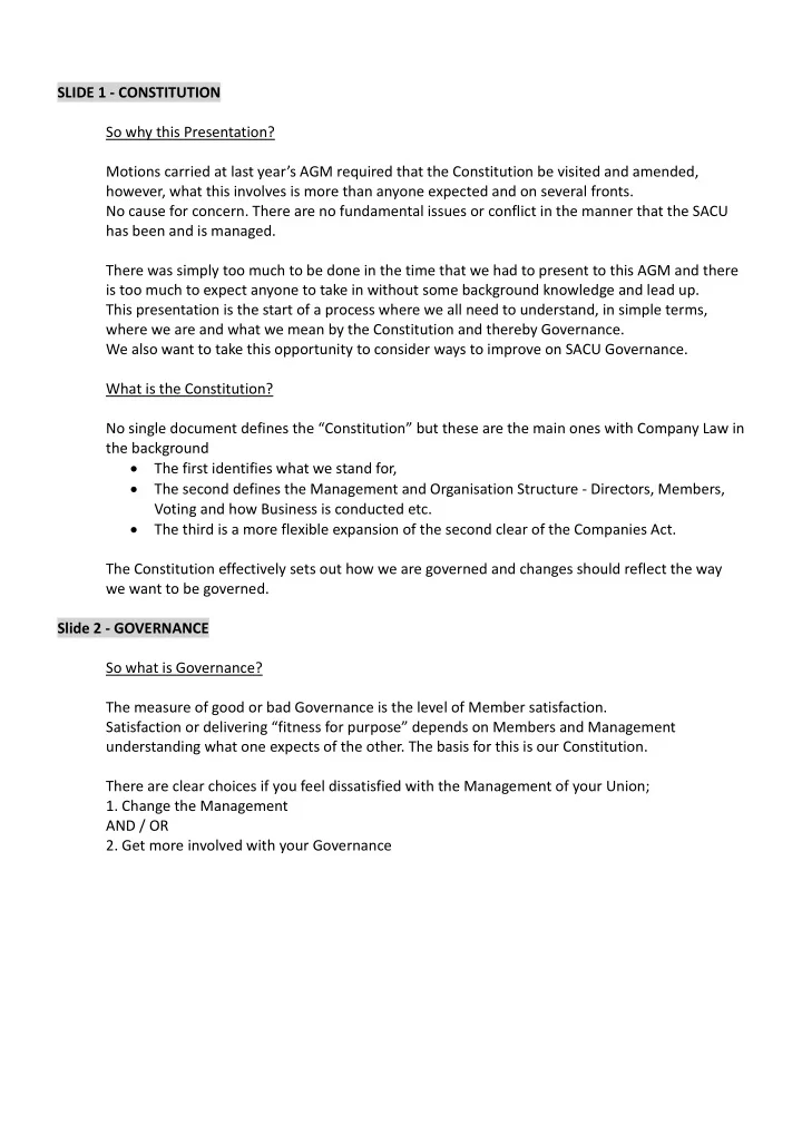 slide 1 constitution so why this presentation motions