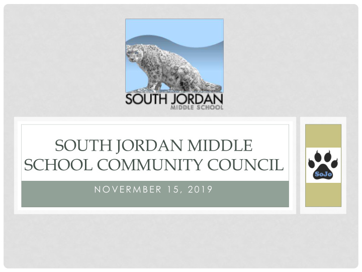 south jordan middle school community council