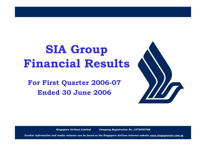 sia group financial results