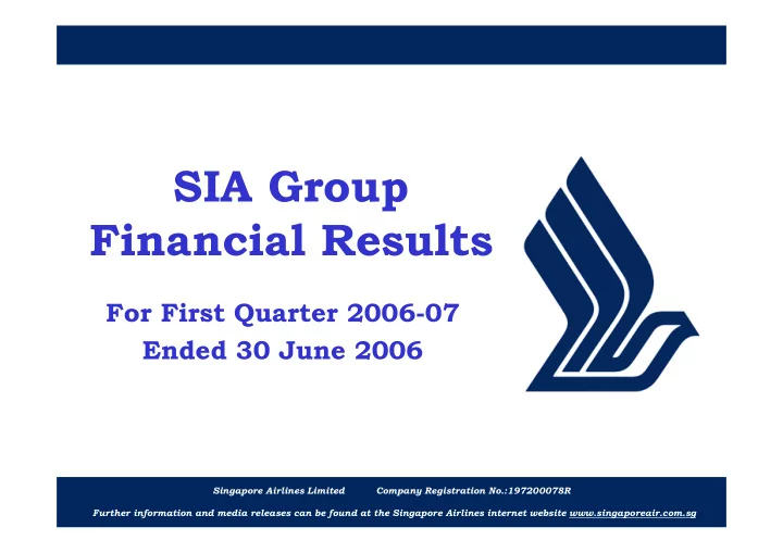 sia group financial results