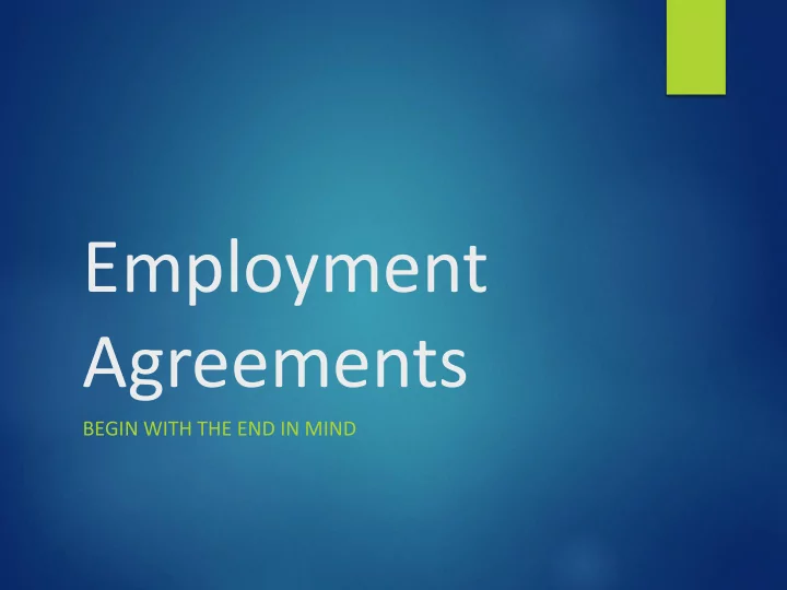 agreements