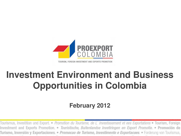 investment environment and business