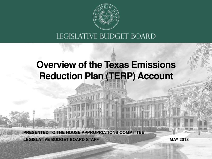 reduction plan terp account