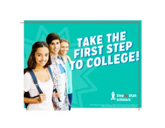 OVERVIEW  WHAT IS STEPUP UTAH SCHOLARS  WHY COLLEGE  HOW TO PREPARE  HOW TO PAY  HOW TO JOIN  2  3