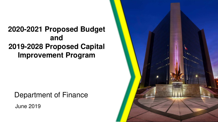 2020 2021 proposed budget and 2019 2028 proposed capital