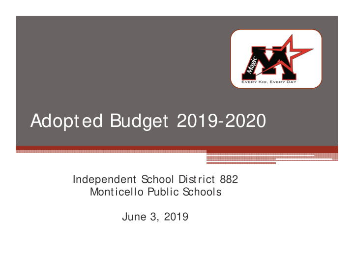 adopted budget 2019 2020