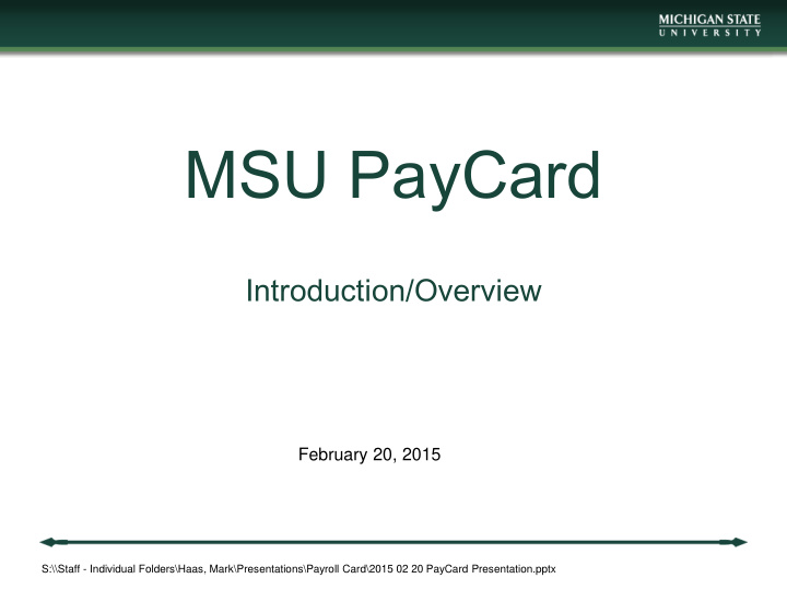 msu paycard