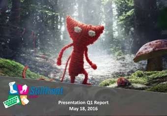 Presentation Q1 Report  May 18, 2016  Selected highlights Q1 report  SF portfolio delivers the best