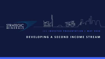 D E V E L O P I N G  A  S E C O N D  I N C O M E  S T R E A M  DISCLAIMER This presentation is the