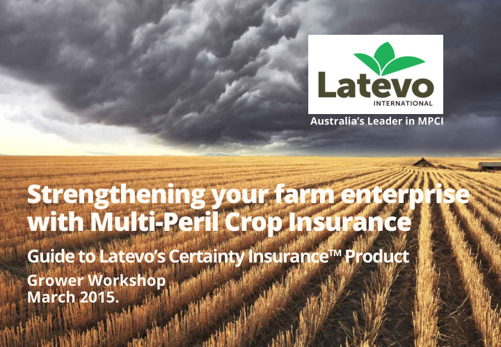 strengthening your farm enterprise with multi peril crop