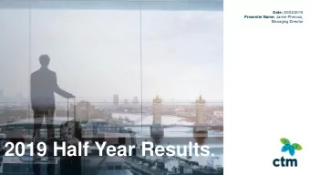 Disclaimer.  The information in this presentation does not constitute personal investment advice.