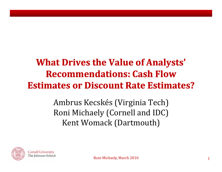 what drives the value of analysts what drives the value