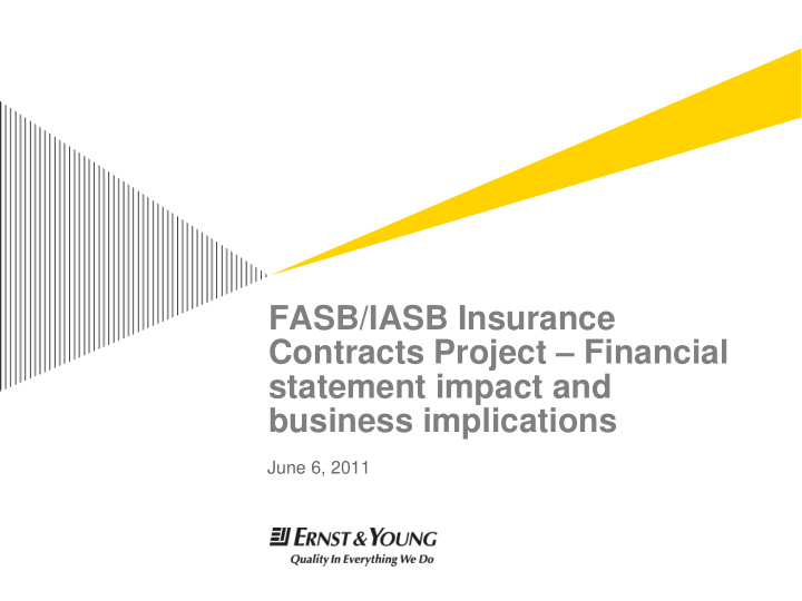 fasb iasb insurance contracts project financial