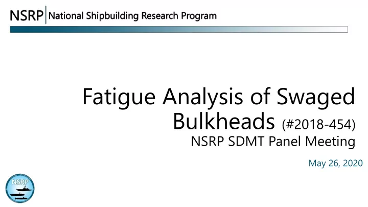 fatigue analysis of swaged