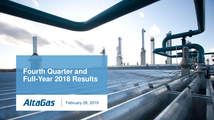 fourth quarter and full year 2018 results