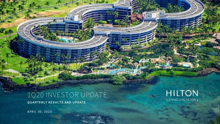 1q20 investor update
